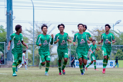 Skuad Persebaya U-18 saat pertandingan EPA One melawan Persik